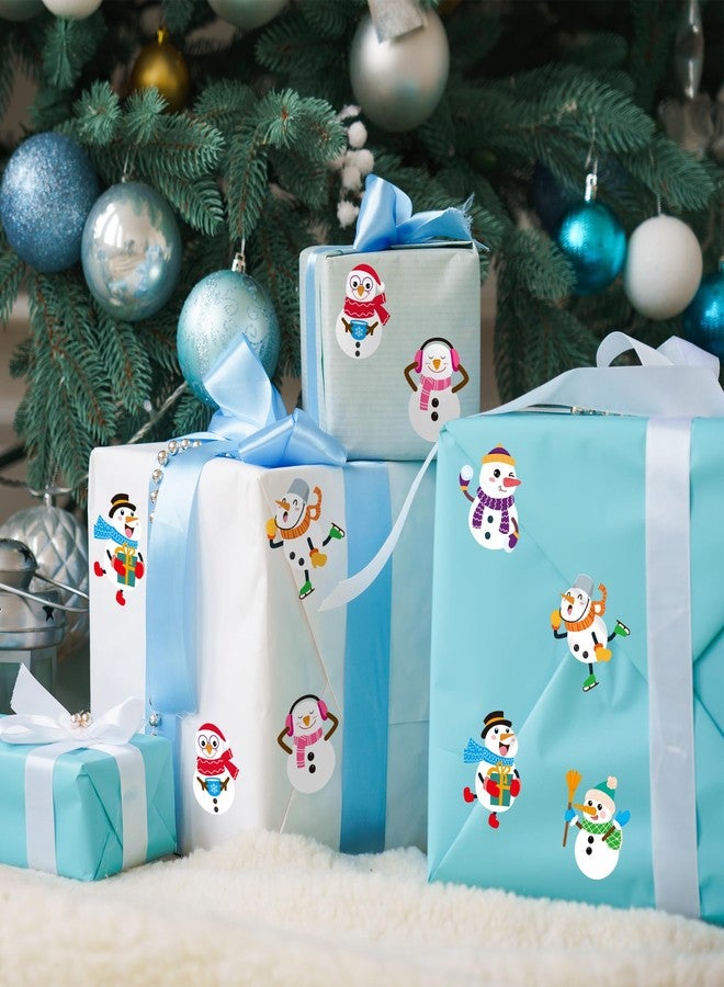 ANGOLIO 300Pcs Snowman Make a Face Stickers Scene Roll in 6 Designs Style with DIY Snowman, Suitable for Classroom School Party Decoration Accessories Back to School Day or Winter Party Gift Supplies - Image 5